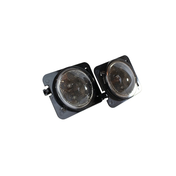 Race Sport 07-17 Jeep Jk 4W/80Lm Front Side Markers W/ Smoked Lenses (Pair) Pr RSJ13SLT - main